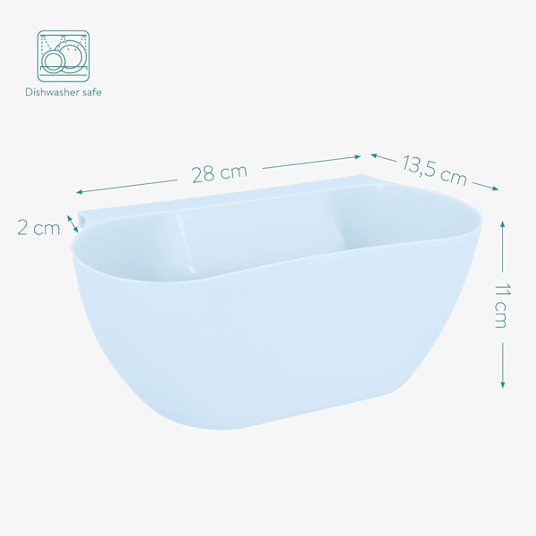 2X Avfallssamlingskopp för kök - 3,8L Samlingsbehållare för bänkskiva - Hängande behållare 28 x 13,5 x 11 cm