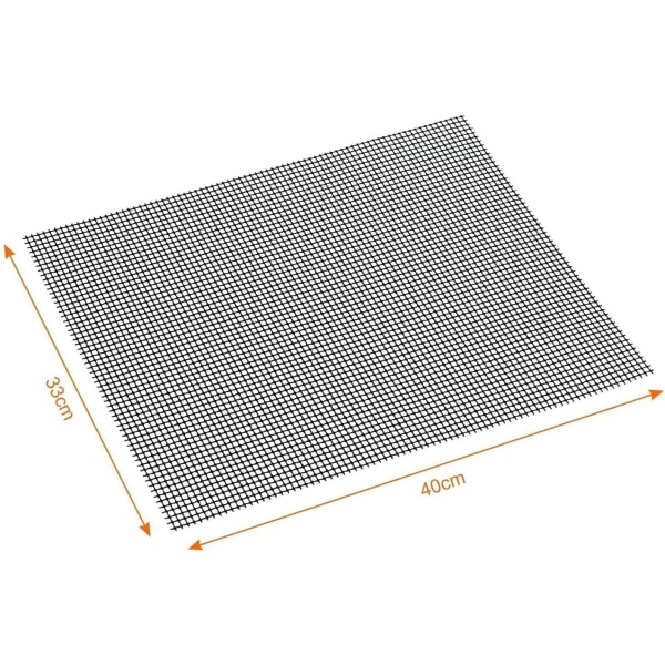 Grillnet, Grillnet, Genanvendelig og Klippelig Grillmåtte, Non-Stick Glasfiber Grillnet Grillmåtte til Udendørs Brug - 40x33cm