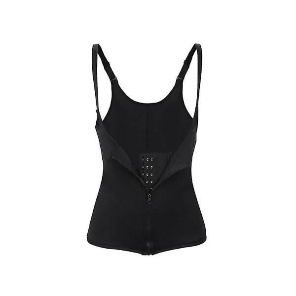 Kvinnors dragkedja kroppsslankande shapewear hög midjetränare bukband underkläder L