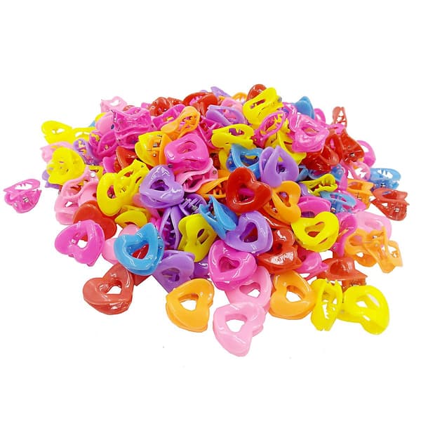 200 st Mini Hårklämmor Plast Små Färgglada Hårklämmor Chrysanthemum A Solid
