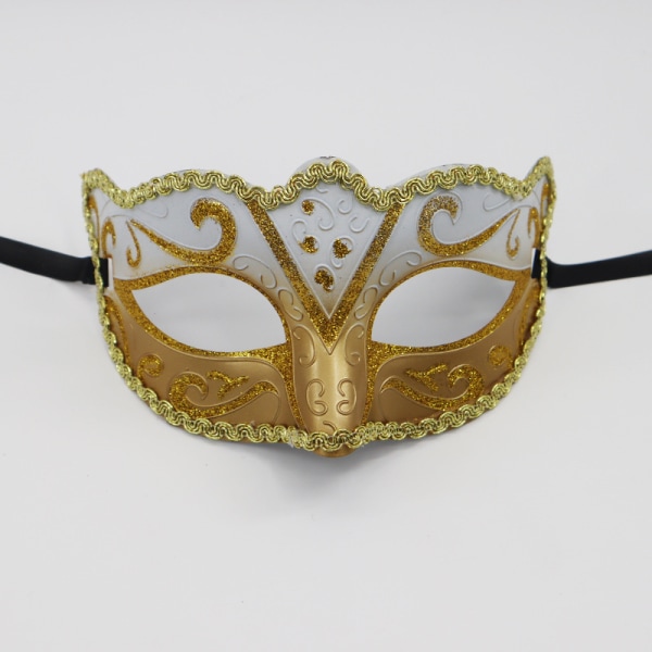 Venice Felina øjenmaske, guld, elastik, ornamenter, maskebal, Venedig, karneval, temafest, kostume