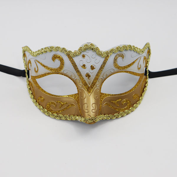 Venice Felina øyemaske, gull, elastisk, ornamenter, maskeradeball, Venezia, karneval, temafest, kostyme