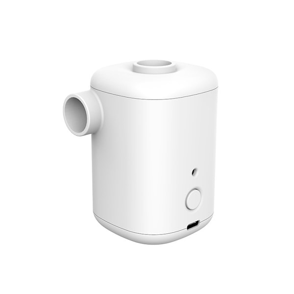 Hvit Elektrisk Pumpe Inflatorer, Luftpumpe Batteri Ballongpumpe Oppladbar Oppblåsbar Madrass, Bærbare Pongmps med 4 Luftdyser, Rask Inflator for Mattr