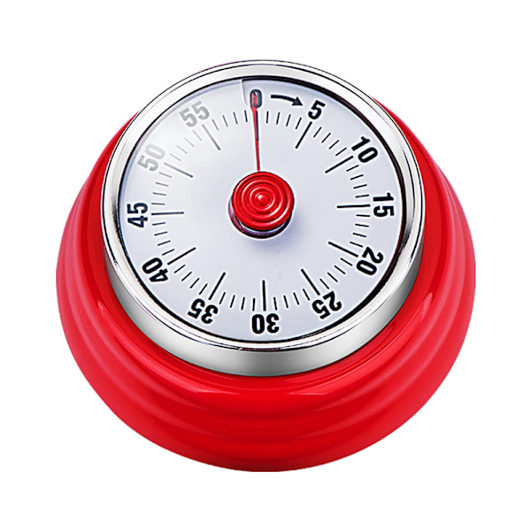 Timer Retro röd Metall