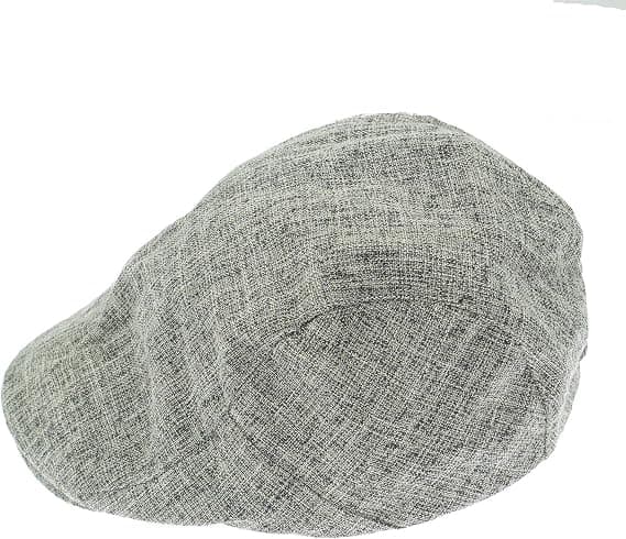 Ren linneplatta hatt för män Retro Duck-Tab keps Litterär keps för ung man Grå