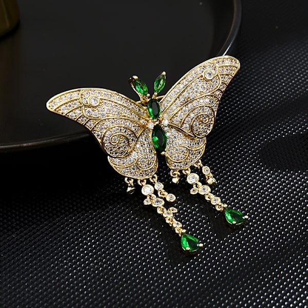 En kvast sommerfugl broche high-end let luksus ins high-end dyre corsage anti-tabt nål