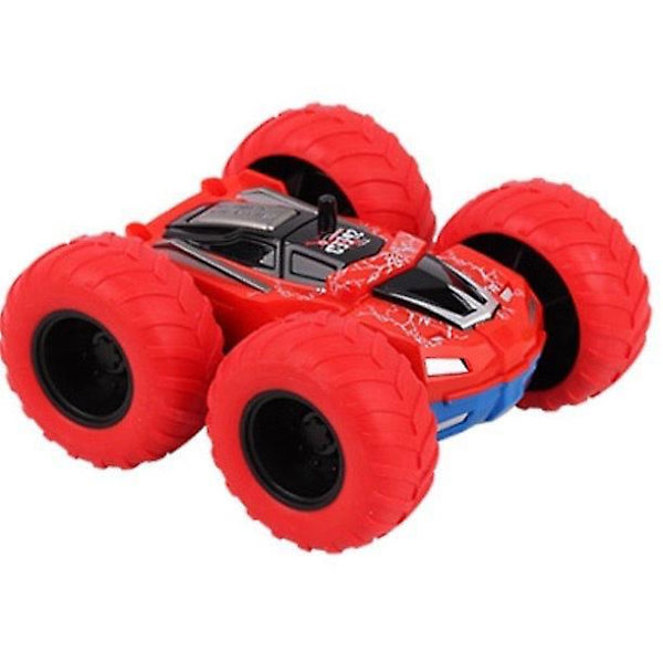 360 Cool Flip Stunt Friktionsdrivna Inertial Monster Truck Leksaksbilar Inomhus&Utomhus Leksak Present Red