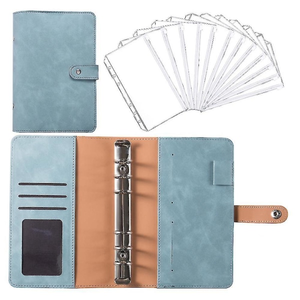 Notebookpärm Budgetplanerare Cover med 12 delar pärmficka Personlig kassa Budgetkuvert System 6-håls pärmmapp C