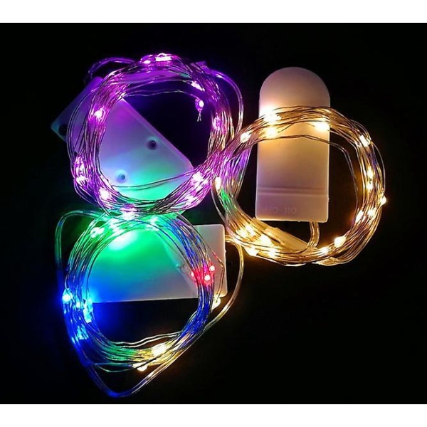 Koppartråd String Light Micro Lights Led String Fairy Lights Batteridriven four colors 2m20 light