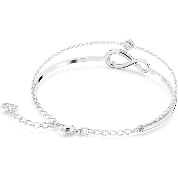 Infinity Crystal Jewelry Collections, Rhodium & Bangle Armband - Rhodium Tone Finish