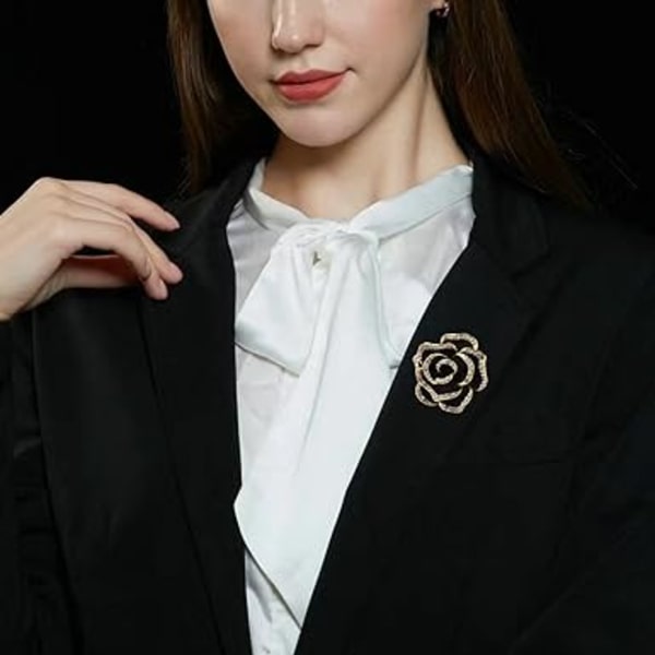 Lavendelblomma brosch kristall strass tulpan brosch eleganta accessoarer smycken kvinnor broscher och nålar modesmycken bröllopsblommor kavajnål