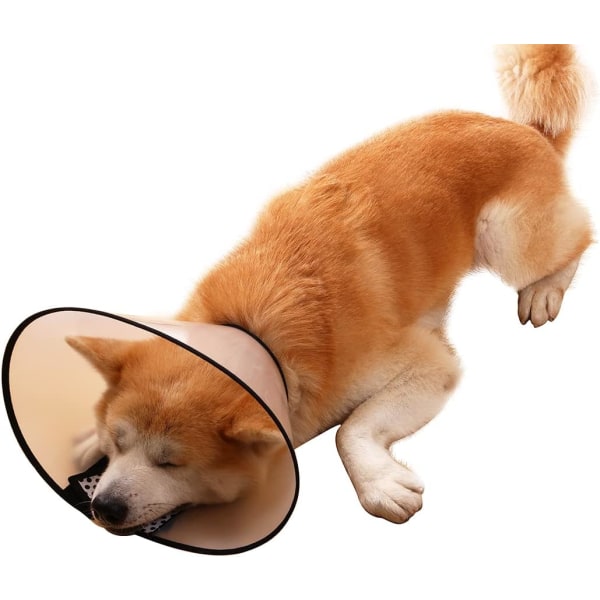 (S(hals: 9,05-10,62in))Hundkonhalsband Justerbara skyddshalsband för sällskapshund Kattåterställning E-halsband Anti-bettslickkirurgi eller sårläkning Soft Edg