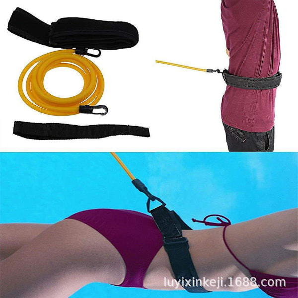 Simband för simningsträning, träningsband för armar, träningsband för simning, elastiskt bandset för simträning Blue 6*10*4