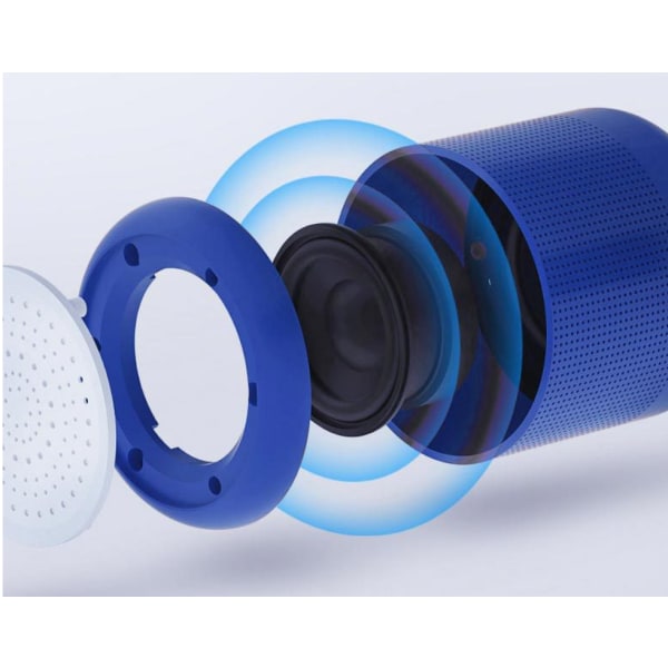 En (blå) Bluetooth högtalare, bärbara trådlösa utomhushögtalare, 15W hög stereo, förbättrad bas, 30 meter (öppen yta utomhus) trådlös räckvidd, IPX6 vatten