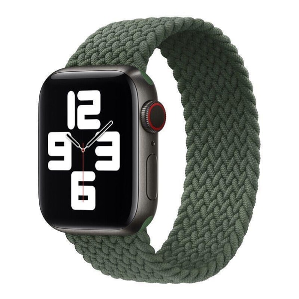 Band för Apple Watch 42mm/44mm/45mm/49mm Series Ultra 8 SE 7 6 5 4 3 2 1 - Midnatt Grön Vävd Enkel Loop - Storlek S