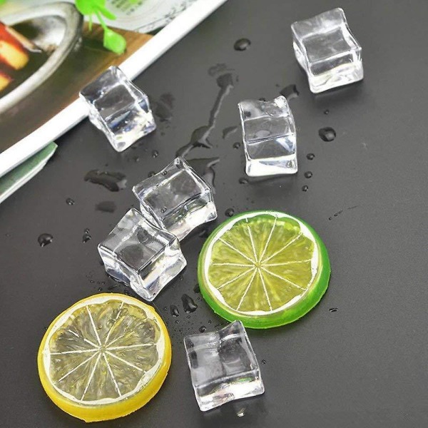 100 stk. Kunstige Akryl Isbiter Klare Falske Isbiter Diamanter Plast Isbiter Falsk Knust Is For Hjemmedekorasjon 30MM