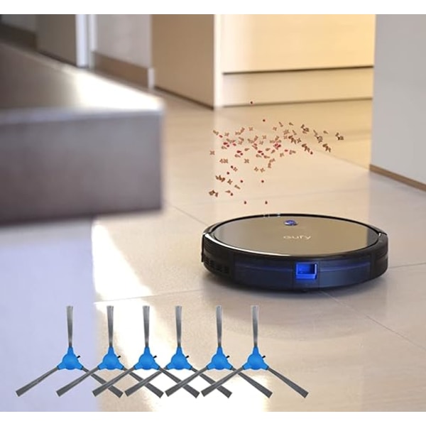 6-pakning sidebørste erstatning for Eufy RoboVac 11S, RoboVac 12, RoboVac 15C, RoboVac 30, RoboVac 30C, RoboVac 35C, RoboVac G10, G20, G30 støvsuger
