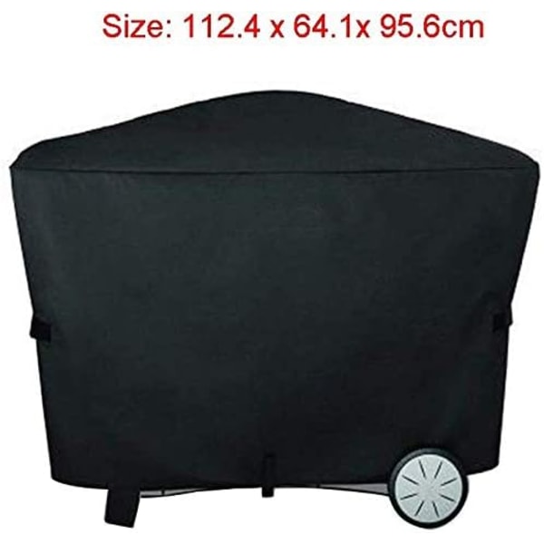 Vattentät grillöverdrag, 44 x 25 x 38 tum Oxfordtyg grillöverdrag dammskydd UV-skydd med justerbar elastisk rep för Weber Q3000
