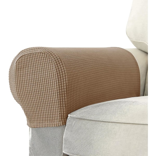 Armstödsöverdrag Fåtölj Stretch Soffa Armskydd Armstödsskydd För Stolar Camel