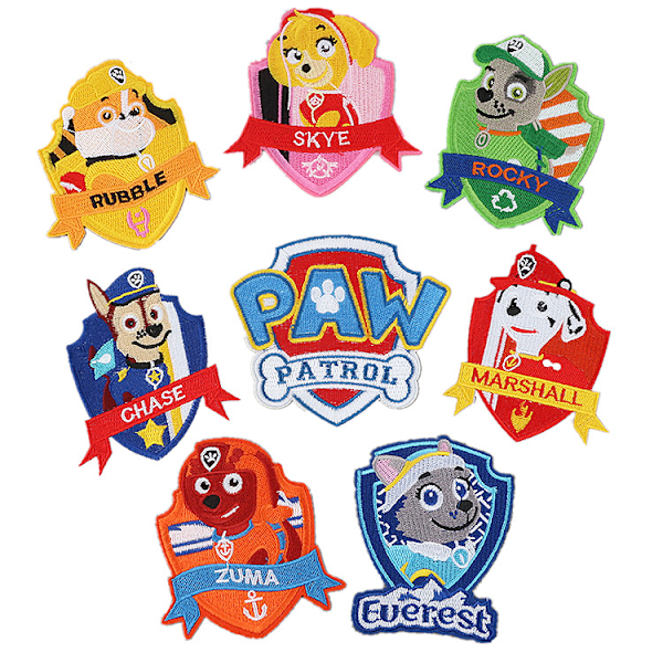 Børne Strygemærker 9 Stk. Børne Strygemærker Paw Patrol Strygemærker Børne Jeans Tøj Børne Sy-på Mærker til DIY Tøj