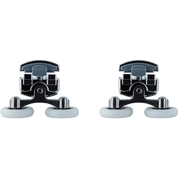 23mm Dusjdør Hjul Ruller Topp og Bunn (4-Pakning) Sink Legering - Krom - Leveres med Skrape