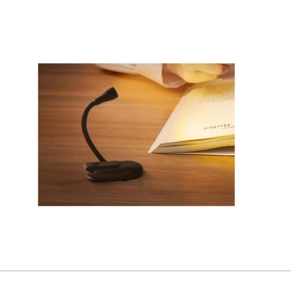 Svart Oppladbar Leselys, Leselys for Seng, Bærbar Boklampe, 3 Fargetemperaturer, Justerbar Lysstyrke, 360°C eller Fleksibel, Clip-on Seng L