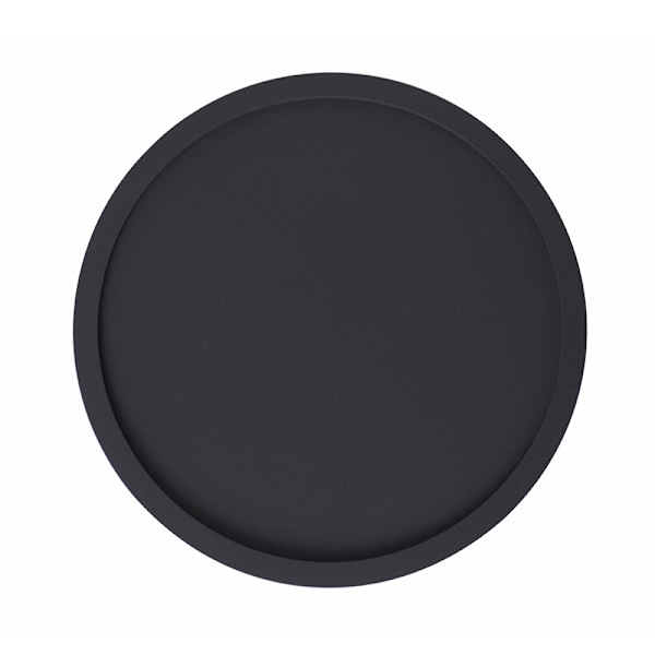 Sæt med 8 sorte silikone coasters 10cm - runde til et stort ølglas, kaffekrus, te kop og flaske - fest, hjem, kontor, osv.