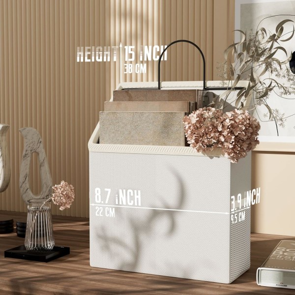 (Vit) 2-pack Väggmonterad Förvaringsväska med Självhäftande Krok, Hängande Förvaring för Fickor, Badrum Sovsal Organizer Väska, Linne Bomull Organizer Box