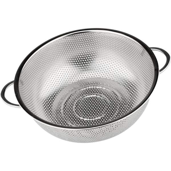 Risdræner i rustfrit stål med mini huller, giver dig mulighed for at filtrere spaghetti, ris, grøntsager og frugter - C 22,5 cm