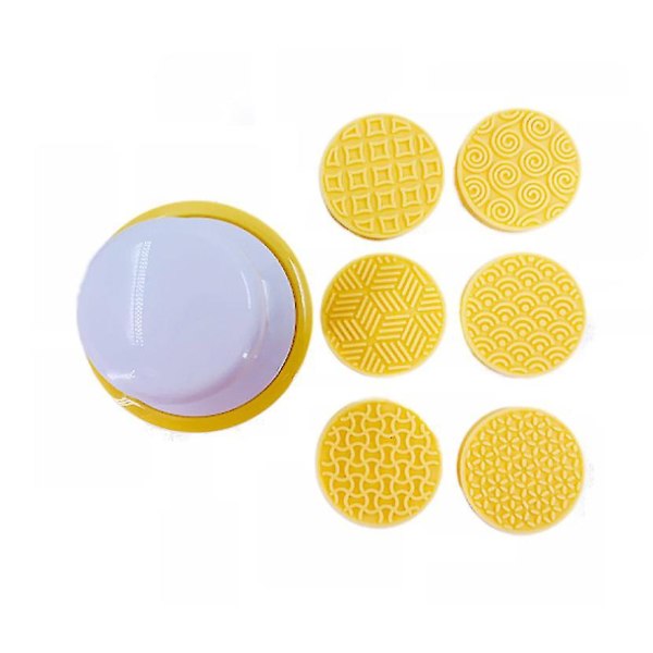 6 st DIY kakstämpelform Präglingsform Kakform 3d-skärare Kök yellow