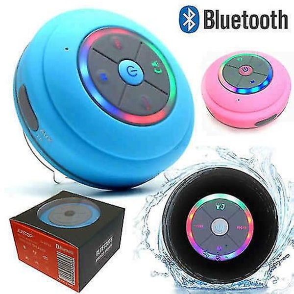 Vattentät Led Bluetooth Trådlös Högtalare Dusch Bärbar För Samsung Iphone Lg Blue