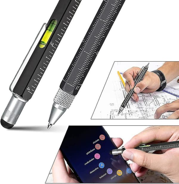 Multifunksjonspenner Gaveideer Kontorgadgets Morsomme Gaver Til Menn Black