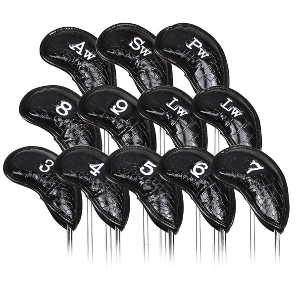 Golfklubba Headcover Röd 12st/ set Black