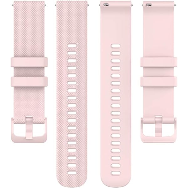 Rosa silikonarmband, 22 mm, snabbfrigörande flexibelt silikongummi för kvinnor 18 mm 20 mm 22 mm