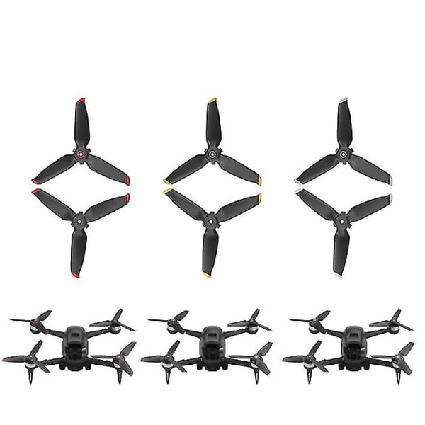 1 par propellerblade reservedele til DJI FPV kombinationsdrone tilbehør Red