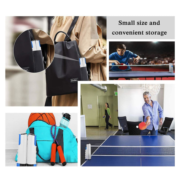 Uttrekkbart Ping Pong Nett Bærbart Bordtennis Nettstativ Perfekt For Ping Pong Bord Kontorpult Hjemme Grey