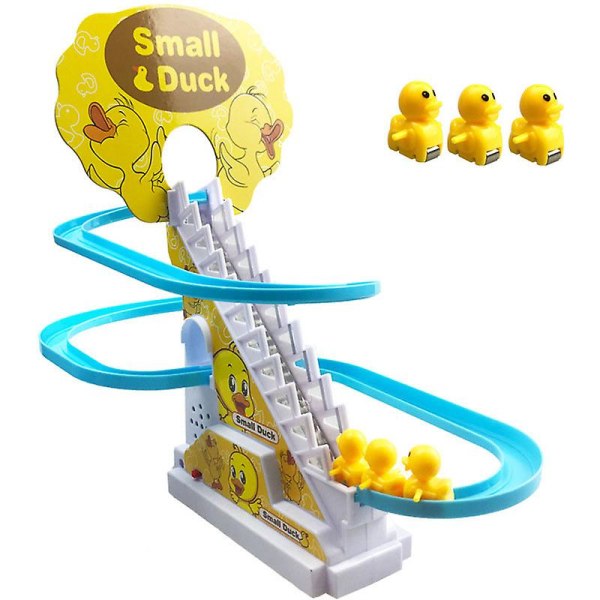 Elektrisk anka klättrar trappor leksak liten anka jagar lekset anka race track set 3 Ducks Charge