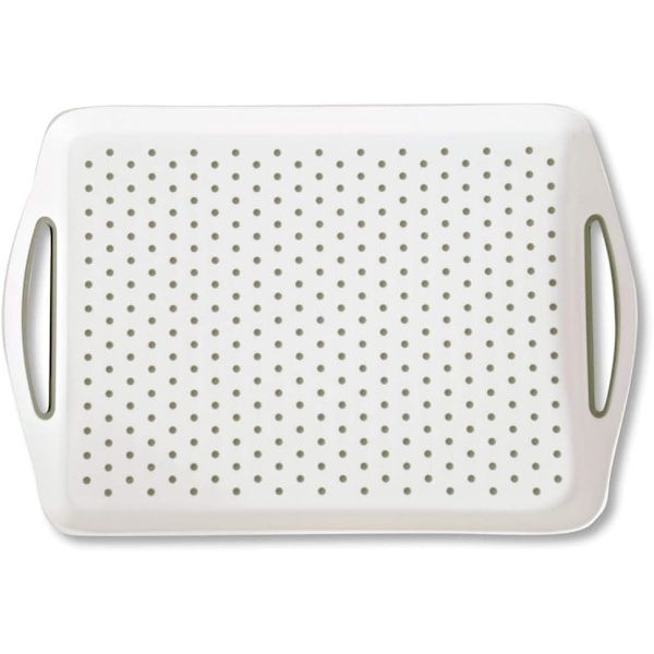 Hvit sklisikker plastplate 45,5 x 32 x 4,5 cm