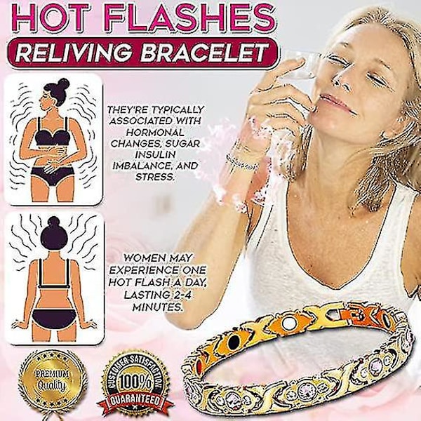 Magnetisk Terapi Menopause Lindrende Armbånd Til Kvinder Gold