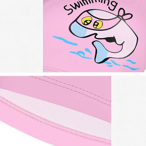 Pink Dolphin - Unisex vanntett silikon badehette med edderkopptrykk for barn og jenter, vannsport.