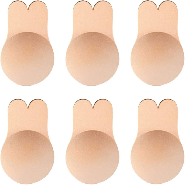 3 paria olkaimettomia itseliimautuvia näkymättömiä rintaliivejä, nostavat nänninsuojat, pupujussiliivit Beige S
