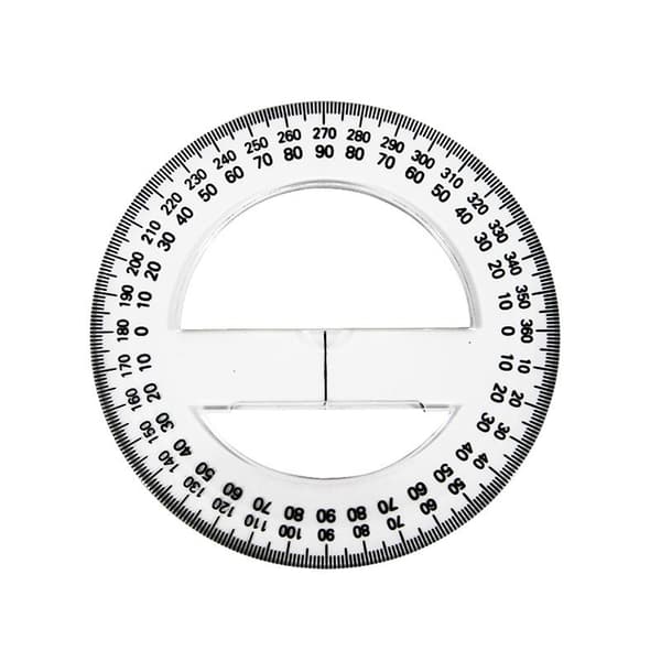 Trigonometrisk gradskive 10CM 3 stk. Rund gradskive -