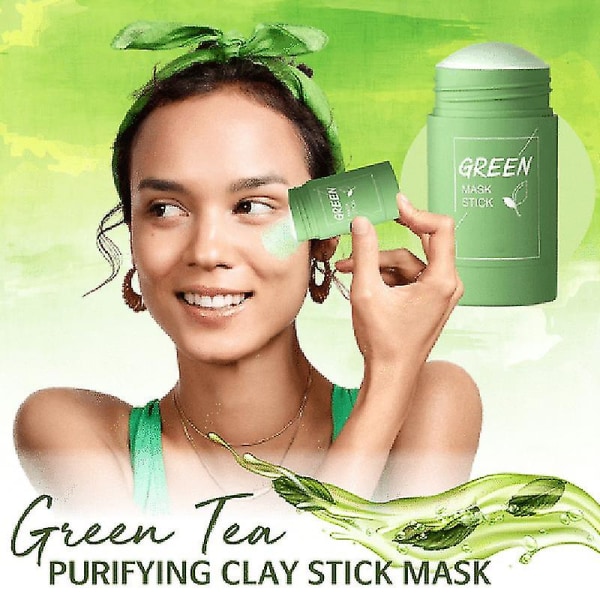 Rengörande ansiktsmask Stick Green Tea Aubergine Oil Control Pore Shrinkage Blackhead Borttagning Eggplant