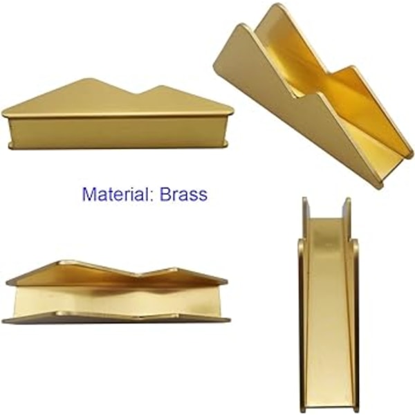 Guld 2-pak Metal Bordkort Holder Messing Visitkort Display Stand til Kvinder Mænd
