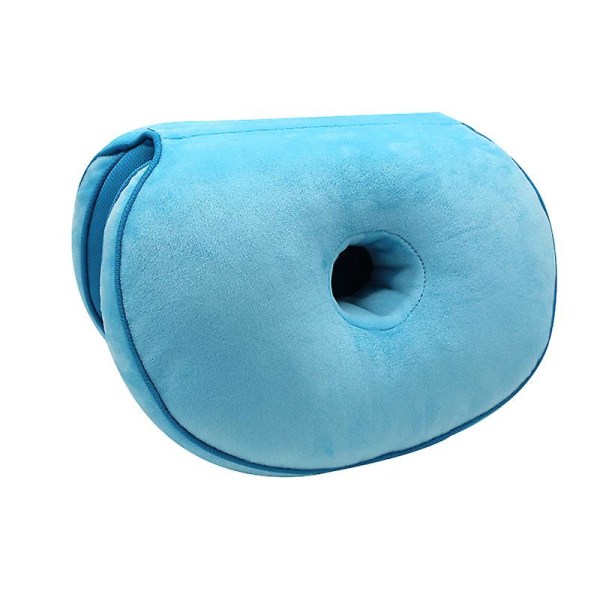 Multifunktionell Dual Comfort Sittdyna Latex Partikel Butt Pad Mysig Ryggkudde lake blue