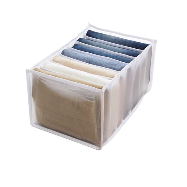 Sammenleggbar Garderobe Klesskuff Organizer Multifunksjonell Stor Kapasitet Rom Oppbevaringsboks Ny 7 Grids