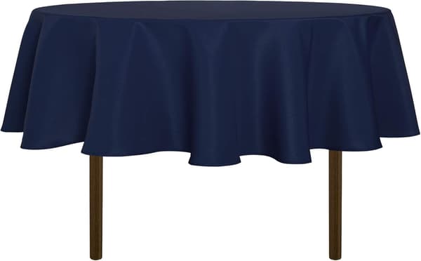 Rund dug - 152 cm - Vandafvisende spildsikker vaskbar polyesterdug dekorativ stofdug til spisebord, buffetfester