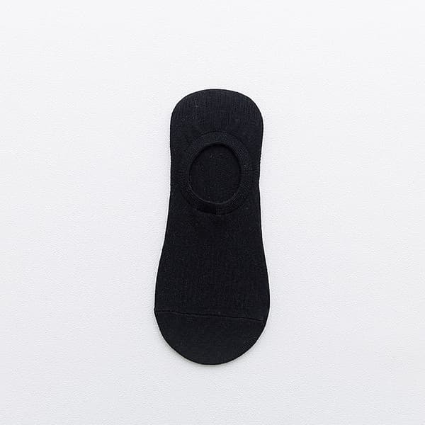 Sorte - 10 Par Kvinder Mænd Strømper Usynlige Strømper Casual Anti-Slip Bomuld Sports Strømper