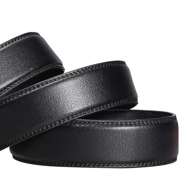 Herr Läder Spänne Bälte Endast 35mm 1 3/8, Läderbälte utan Spänne, Ersättningsbälte