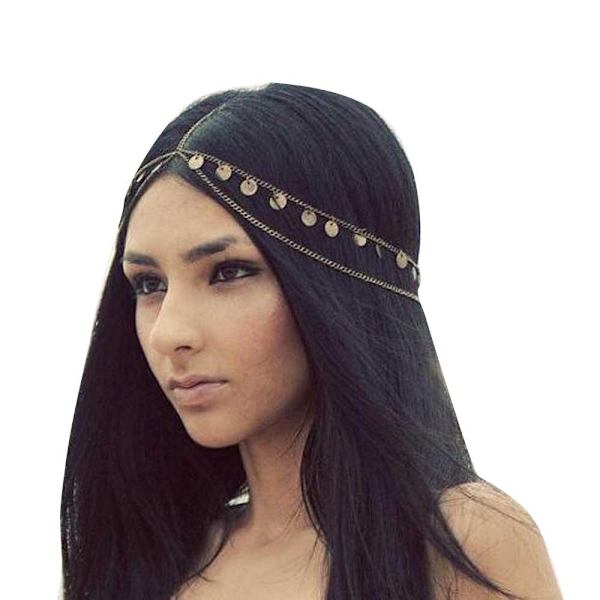 Bohemiskt guldhårband för kvinnor, brudhårband, bröllopshårprydnad, hårsmycken, accessoarer för brudar och flickor